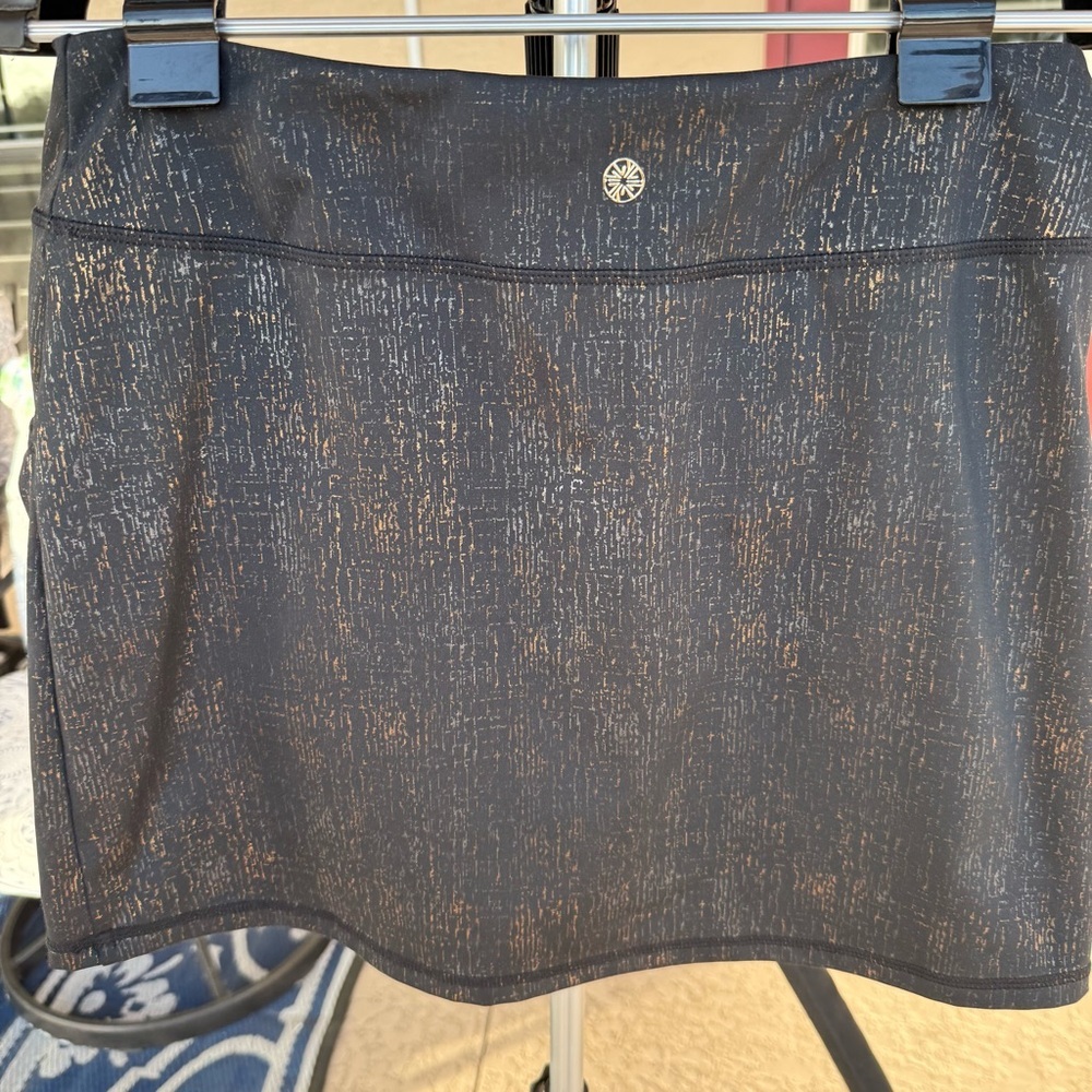 Lilly Pulitzer Sabbia Skort Black Metallic Textured Night Out Holiday Size M - Picture 6 of 8